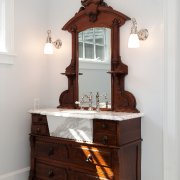 Antique Dresser to Sink, Vermont Interior Design